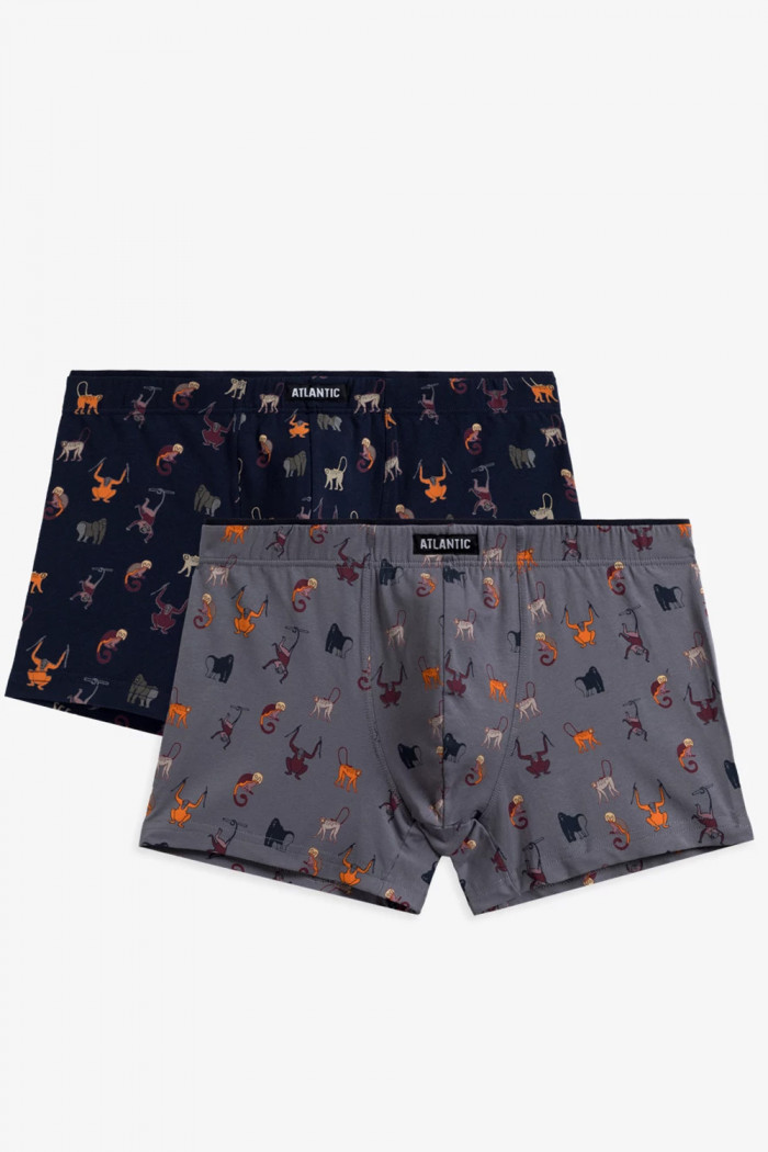 Трусы-боксеры с принтом Обезьянки Atlantic 2MH-064 (2 шт)  — Заказать онлайн с доставкой