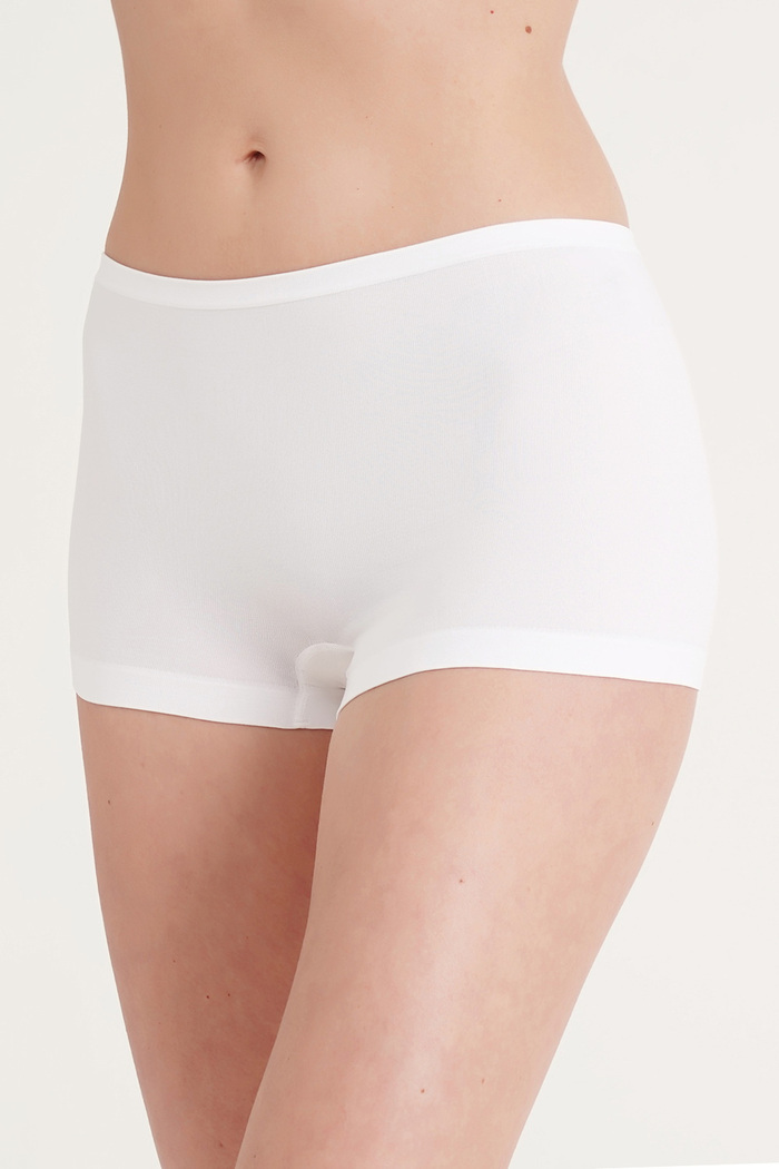 Безшовні трусики-шорти Giulia Boxer briefs White • Dorin.shop