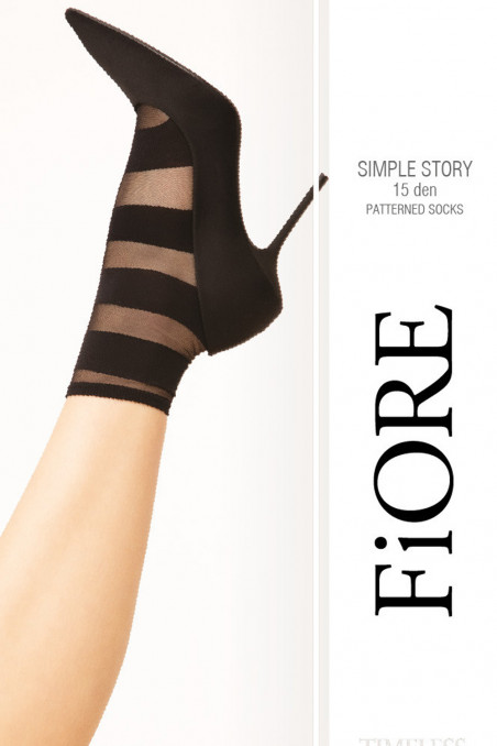Носочки прозрачные в полоску Fiore SIMPLE STORY 15 den G1127  — Заказать онлайн с доставкой