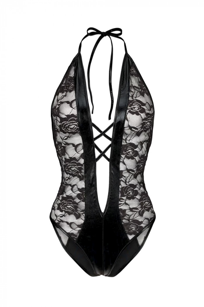 Боди кружевное с имитацией шнуровки Passion Daryl  — Заказать онлайн с доставкой